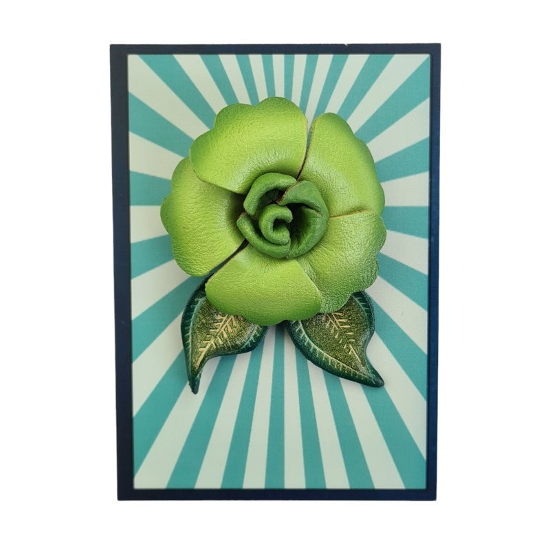 Primrose brooch lime