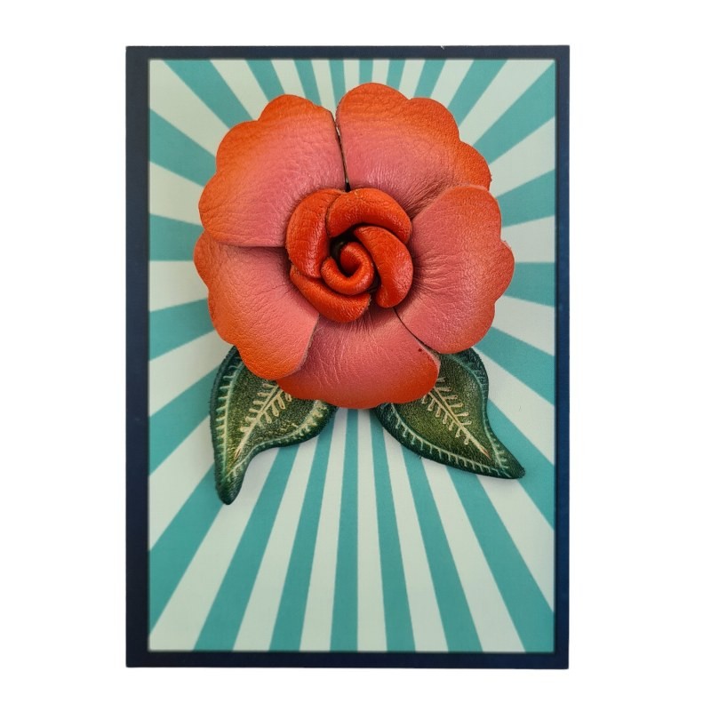 Primrose brooch coral