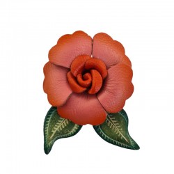 Primrose brooch coral