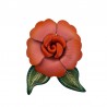 Primrose brooch coral
