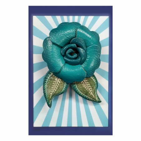 Primrose brooch aqua
