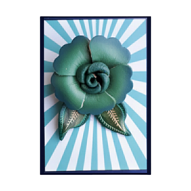 Primrose brooch seagreen
